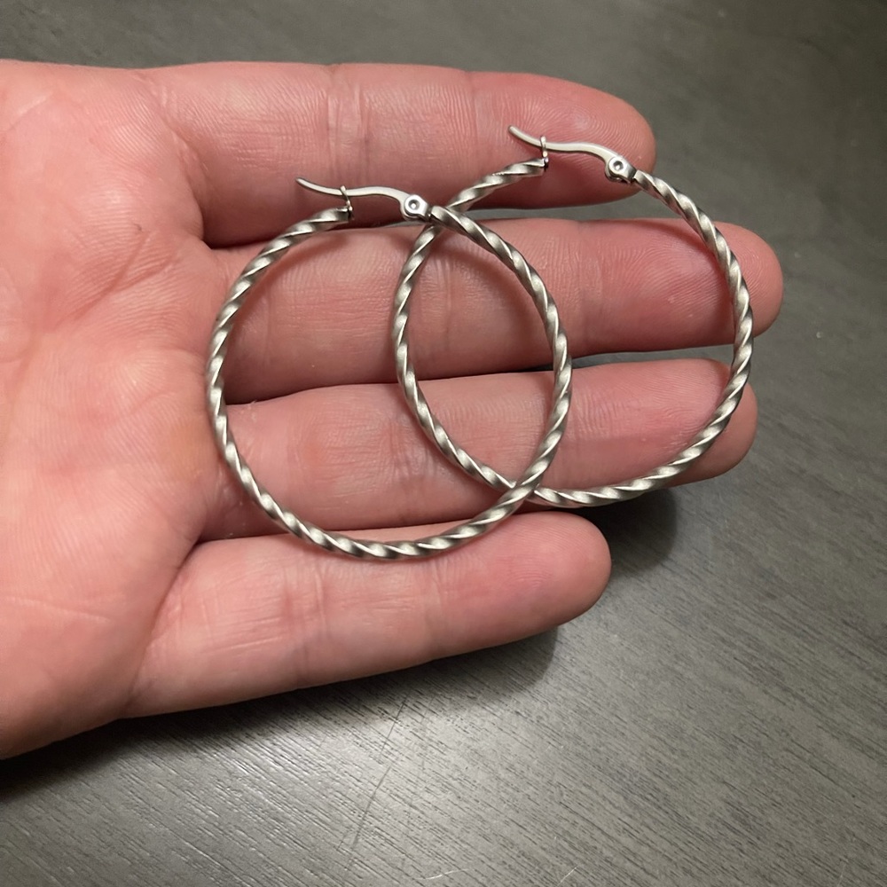 Stainless Steel Hoop Earrings